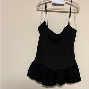 Black peplum tank